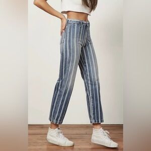 Boyish Kirby Stripe Straight Leg Jean- Indigo